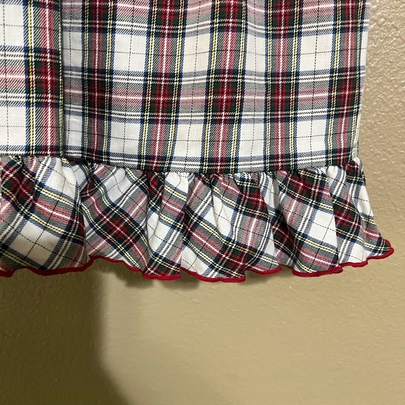 Bonnie Jean Red, Green & White Holiday Dress with Peter Pan Collar Girls 6X - Picture 4 of 8